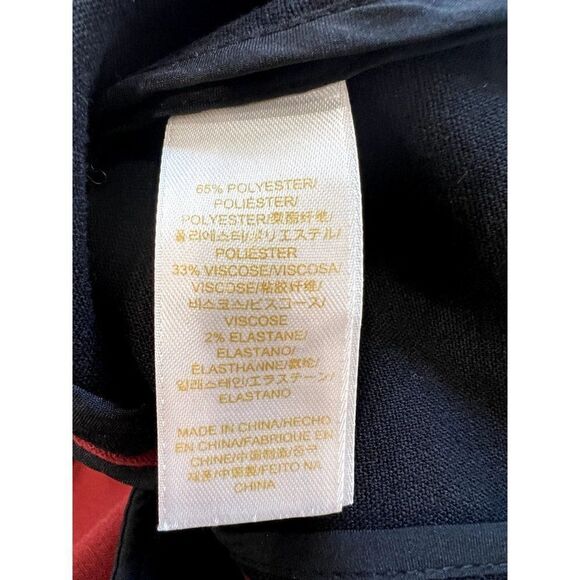 Kate Spade Short Sleeve Color Block Shift Dress in Red/Black Size 0 - Picture 6 of 6